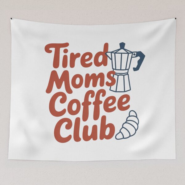 Item preview, Retro Tired Mom Coffee Club 2 Women Mom Life Mothers Day designed and sold by Dabbing Turtle Designs.