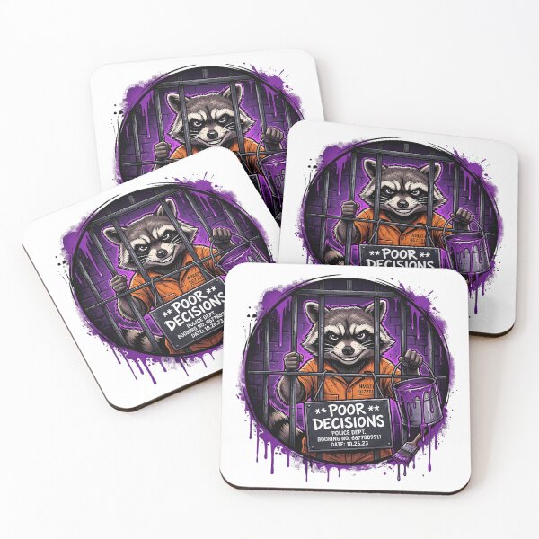 Item preview, Poor Decisions Raccoon - Funny Trash Panda designed and sold by CutOutIdols.