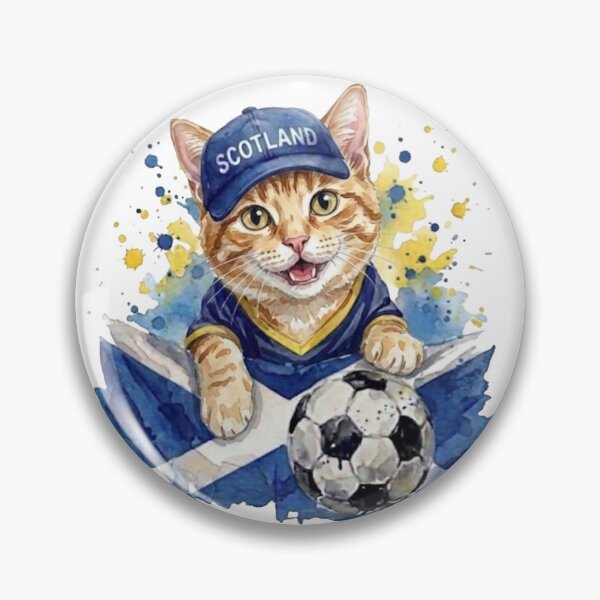 Item preview, Ginger white cat World Cup Scotland Suppawter designed and sold by The Suppawters.