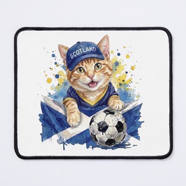 Item preview, Ginger white cat World Cup Scotland Suppawter designed and sold by The Suppawters.