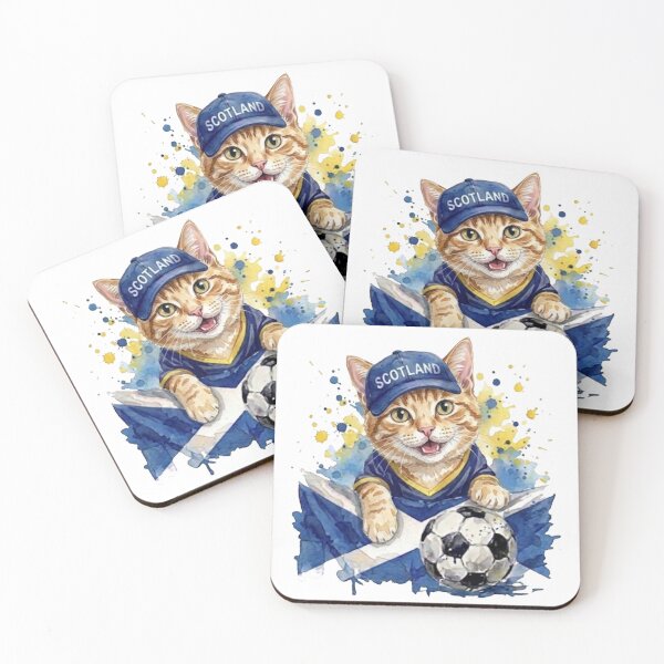 Item preview, Ginger white cat World Cup Scotland Suppawter designed and sold by The Suppawters.