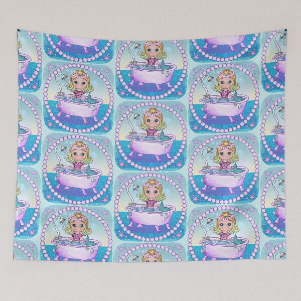 Item preview, Happy Mermaid taking Bath designed and sold by artmuvz.