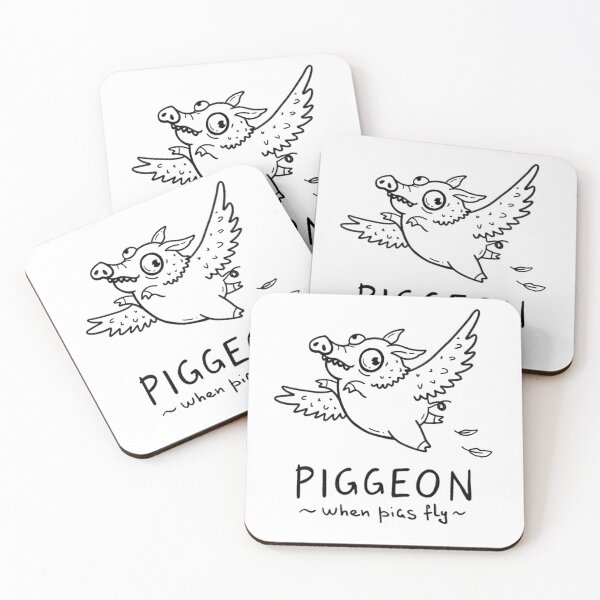 Item preview, Piggeon | Line Art Shirt, Flying Pig Pigeon Sketch Design, Minimal Funny Animal Tee designed and sold by Aida Drogan.