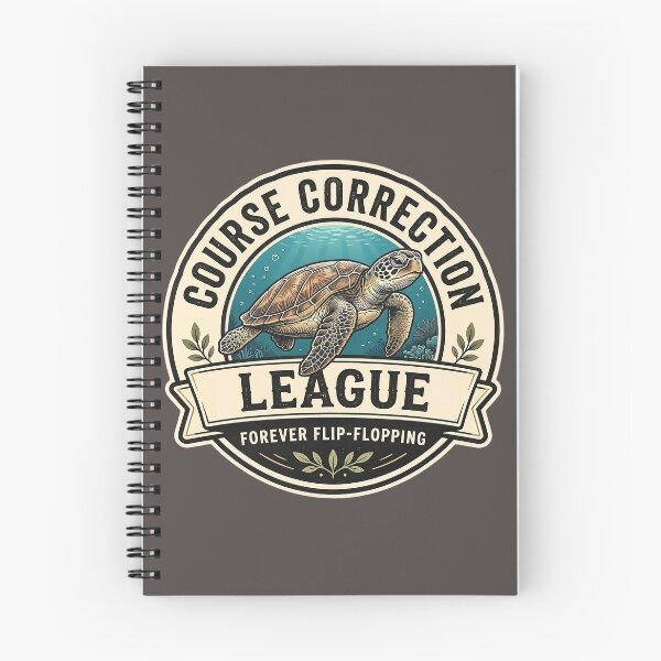 Item preview, Course Correction League - Forever Flip-Flopping Sea Turtle Vintage Badge Design  designed and sold by Halejo68.