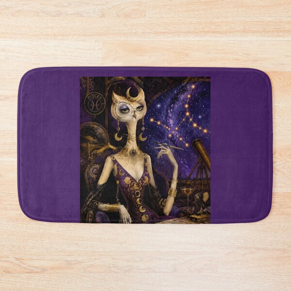 Item preview, Pisces Dream Owl - Celestial Moon Goddess Zodiac Art designed and sold by Natalia-Vlad.