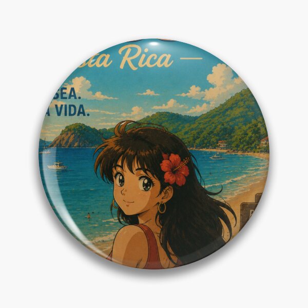 Item preview, Playa El Coco Costa Rica Retro Anime Travel Poster designed and sold by ElartedeNoel.