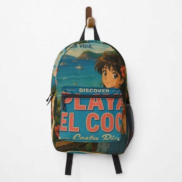 Item preview, Playa El Coco Costa Rica Retro Anime Travel Poster designed and sold by ElartedeNoel.