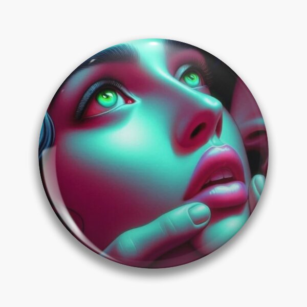 Item preview, Neon Touch | Cyberpunk Romance | Glowing Green Eyes designed and sold by IRON SIREN.