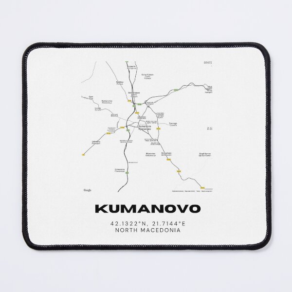 Item preview, Kumanovo North Macedonia Modern Map designed and sold by RM-Journey.