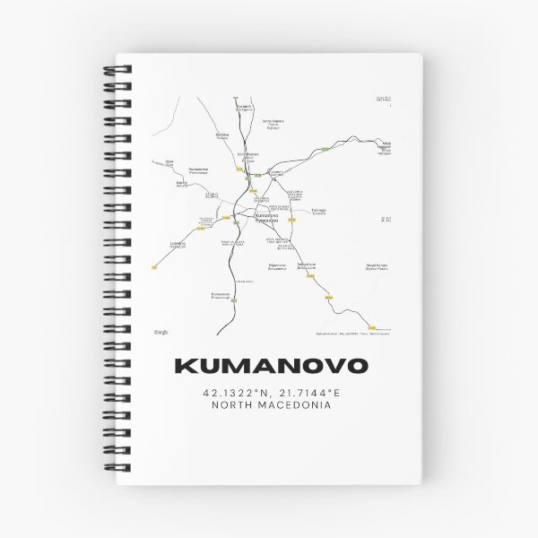 Item preview, Kumanovo North Macedonia Modern Map  designed and sold by RM-Journey.