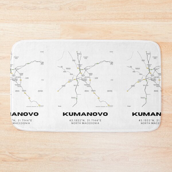 Item preview, Kumanovo North Macedonia Modern Map  designed and sold by RM-Journey.