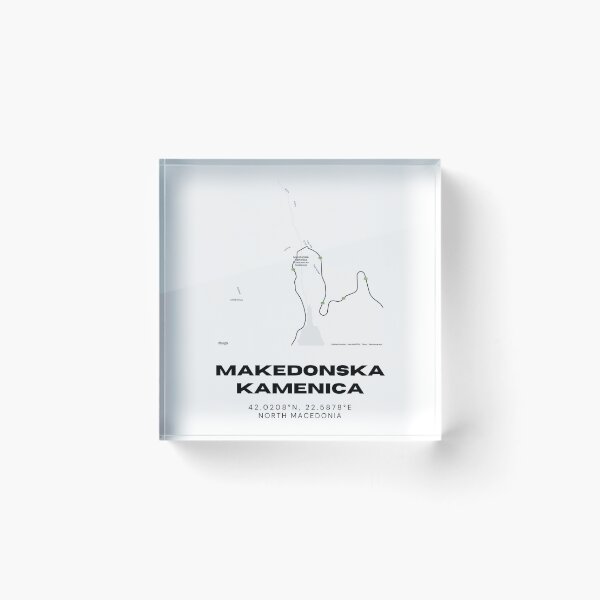 Item preview, Makedonska Kamenica North Macedonia Minimalist Map Design designed and sold by RM-Journey.
