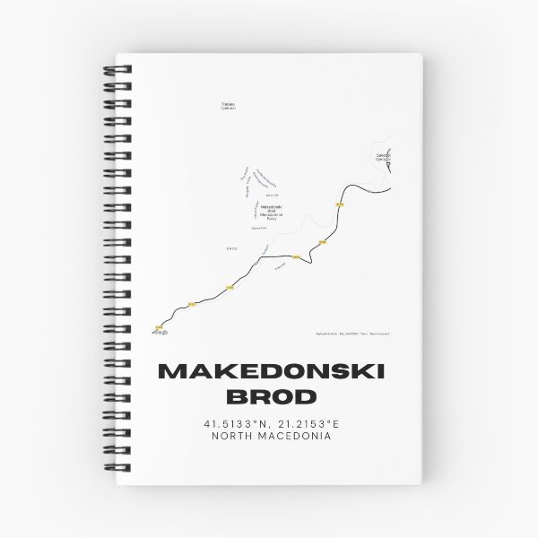 Item preview, Makedonski Brod North Macedonia Minimal City Map designed and sold by RM-Journey.