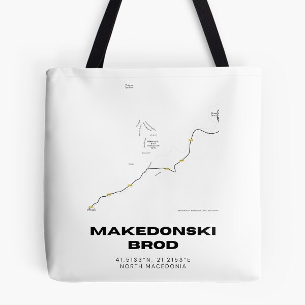 Item preview, Makedonski Brod North Macedonia Minimal City Map designed and sold by RM-Journey.