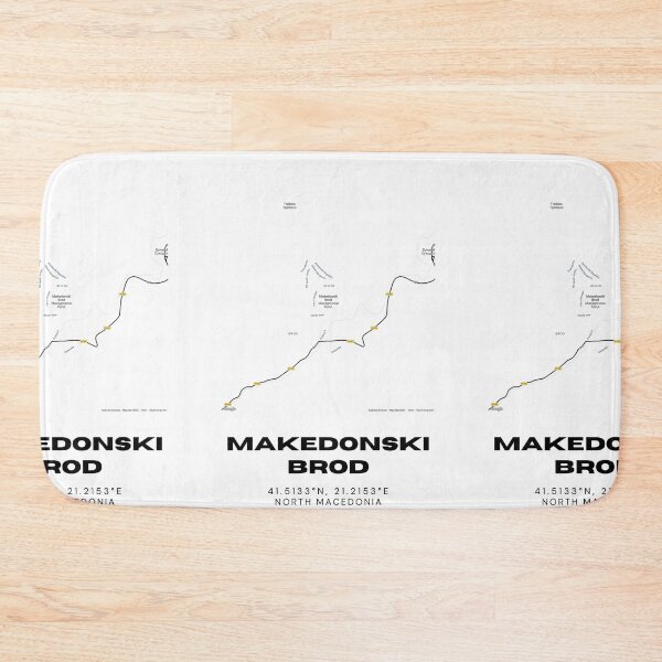 Item preview, Makedonski Brod North Macedonia Minimal City Map designed and sold by RM-Journey.