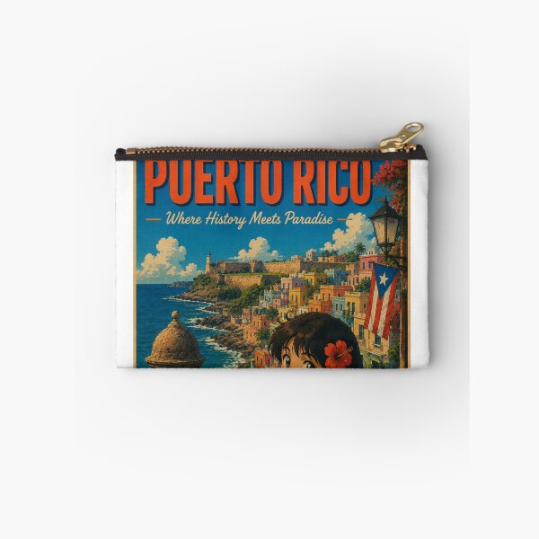 Item preview, Old San Juan Puerto Rico Retro Anime Travel Poster designed and sold by ElartedeNoel.