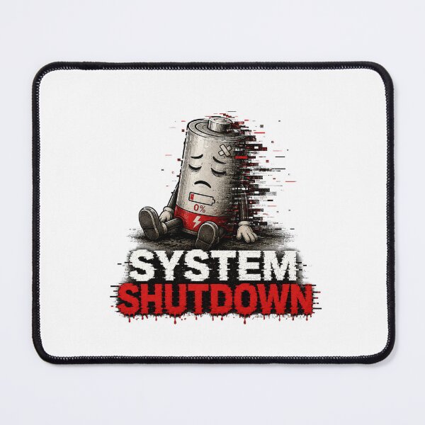 Item preview, System Shutdown Shirt – Burnout Aesthetic Tee designed and sold by DesignTeamHub.