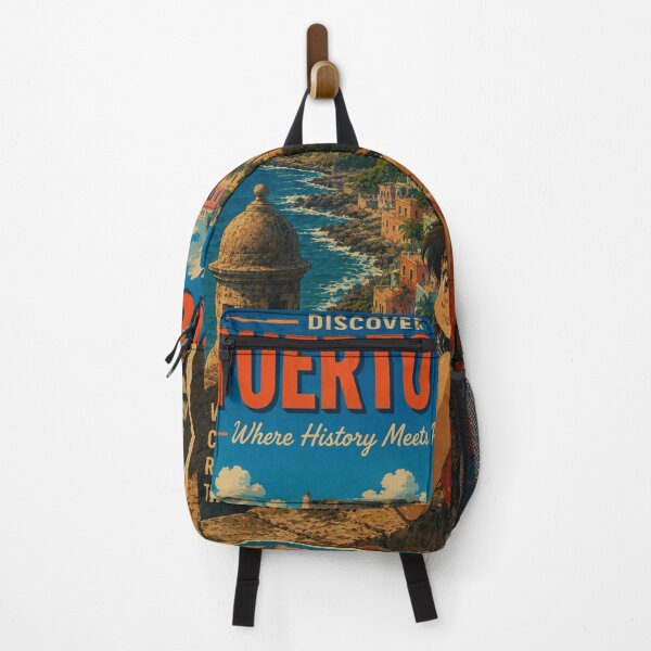 Item preview, Old San Juan Puerto Rico Retro Anime Travel Poster designed and sold by ElartedeNoel.