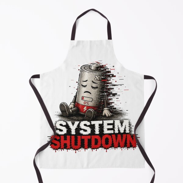 Item preview, System Shutdown Shirt – Burnout Aesthetic Tee designed and sold by DesignTeamHub.