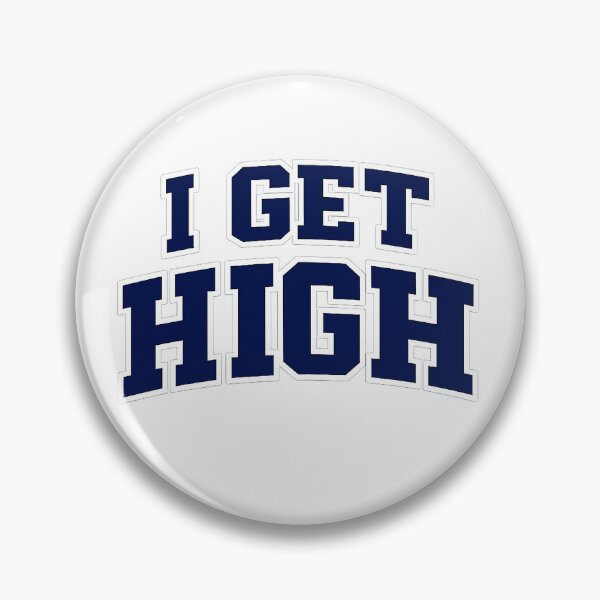 Item preview, I GET HIGH Collegiate Varsity Lettering – Minimalist Retro Humor Design designed and sold by DiamondSkyShirt.