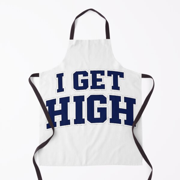 Item preview, I GET HIGH Collegiate Varsity Lettering – Minimalist Retro Humor Design designed and sold by DiamondSkyShirt.