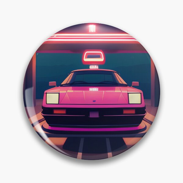 Item preview, Neon Midnight Garage – Retro Futuristic Synthwave Car designed and sold by UmSkelig834.