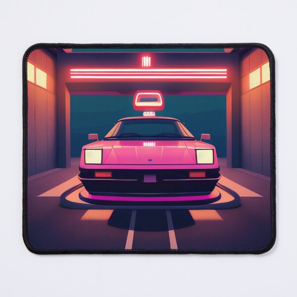 Item preview, Neon Midnight Garage – Retro Futuristic Synthwave Car designed and sold by UmSkelig834.