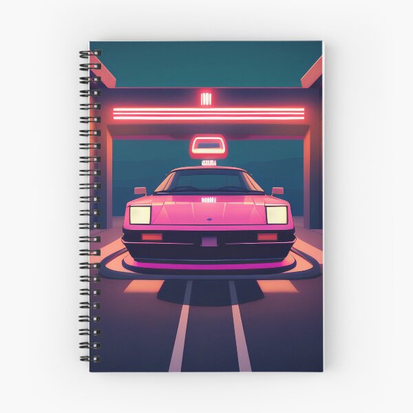 Item preview, Neon Midnight Garage – Retro Futuristic Synthwave Car designed and sold by UmSkelig834.