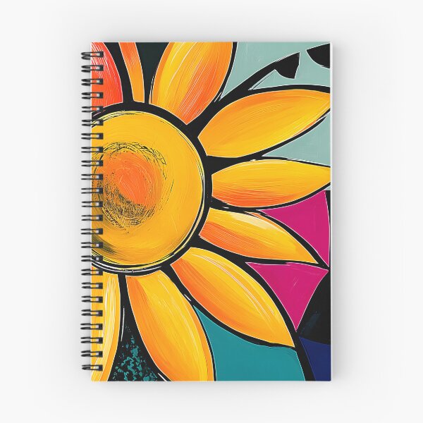 Item preview, Geometric Sunflower Radiance - Bold Petals Circling a Vibrant Heart of Color and Light designed and sold by OlfactoART Studio.