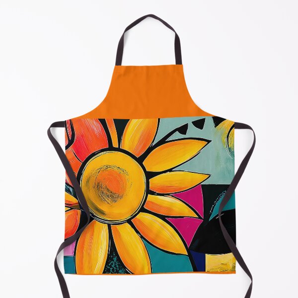 Item preview, Geometric Sunflower Radiance - Bold Petals Circling a Vibrant Heart of Color and Light designed and sold by OlfactoART Studio.