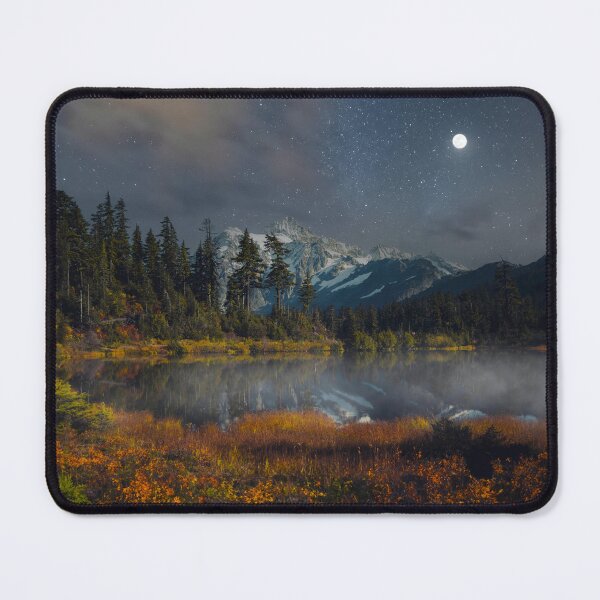 Item preview, Starry Night Mountain Lake Reflection Fine Art Landscape Photography designed and sold by JohnManuelPhoto.