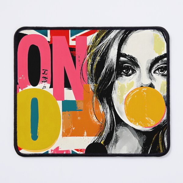 Item preview, London Pop Culture Muse - Union Jack Fashion Portrait with Bold Typography and Urban Color designed and sold by OlfactoART Studio.
