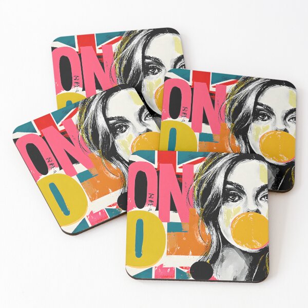 Item preview, London Pop Culture Muse - Union Jack Fashion Portrait with Bold Typography and Urban Color designed and sold by OlfactoART Studio.