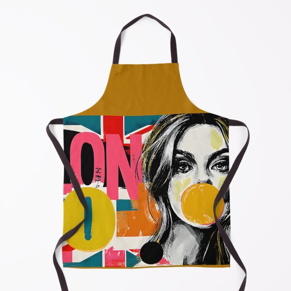 Item preview, London Pop Culture Muse - Union Jack Fashion Portrait with Bold Typography and Urban Color designed and sold by OlfactoART Studio.
