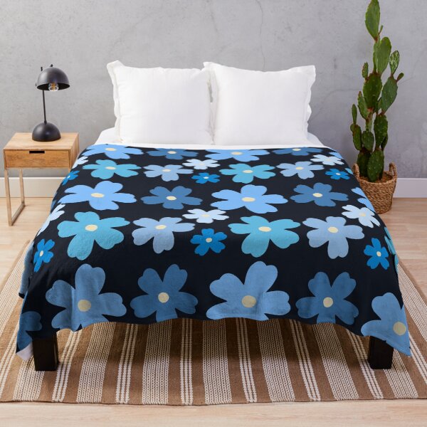 Item preview, Retro Blue Forget Me Not Floral Pattern designed and sold by Digital-Thought.