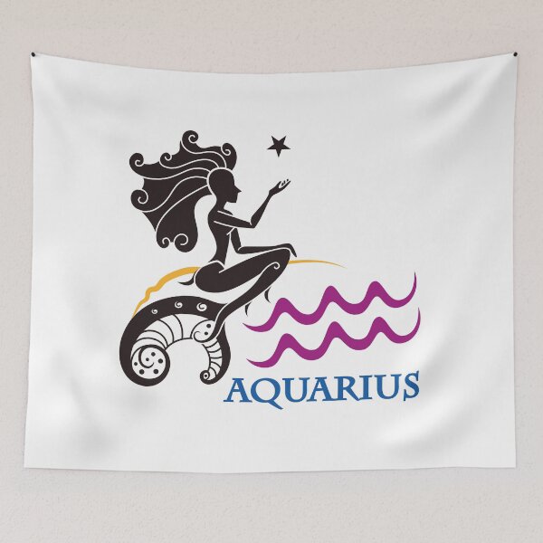 Item preview, Minimal Aquarius Zodiac Illustration designed and sold by danielrospad.