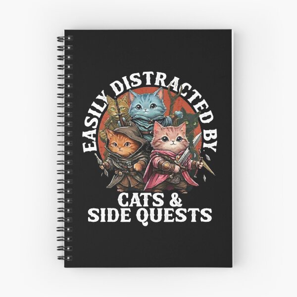 Item preview, Gamer Easily Distracted by Cats and Side Quests  designed and sold by gear-posters.