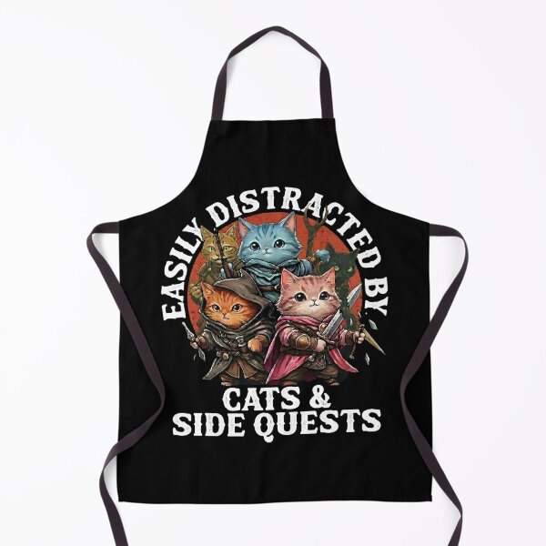 Item preview, Gamer Easily Distracted by Cats and Side Quests  designed and sold by gear-posters.