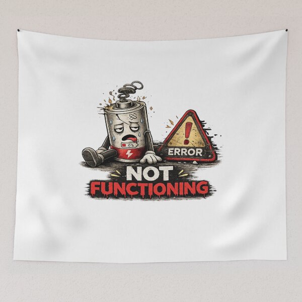 Item preview, Not Functioning Shirt – Funny Burnout Tee designed and sold by DesignTeamHub.