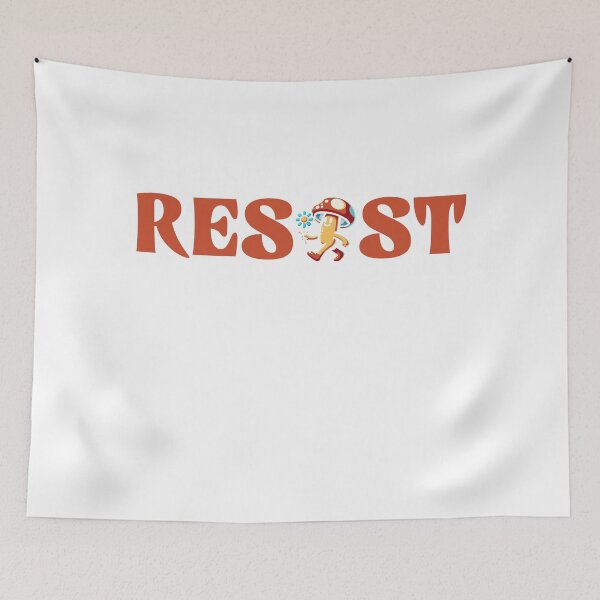 Item preview, Resist Cute Vintage Mushroom Flower Cartoon designed and sold by drchzak.