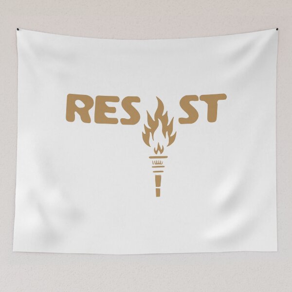 Item preview, Resist Vintage Torch Freedom Flame Typography designed and sold by drchzak.