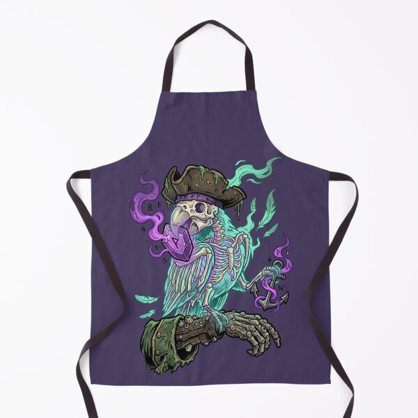 Item preview, Spectral Pirate Parrot - Undead Skeleton Tattoo Art designed and sold by PerfectTerrible.