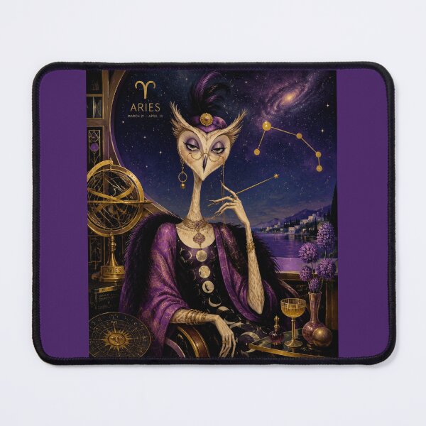 Item preview, Aries Fire Owl Queen - Zodiac Constellation Art designed and sold by Natalia-Vlad.