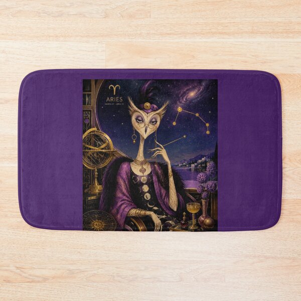 Item preview, Aries Fire Owl Queen - Zodiac Constellation Art designed and sold by Natalia-Vlad.