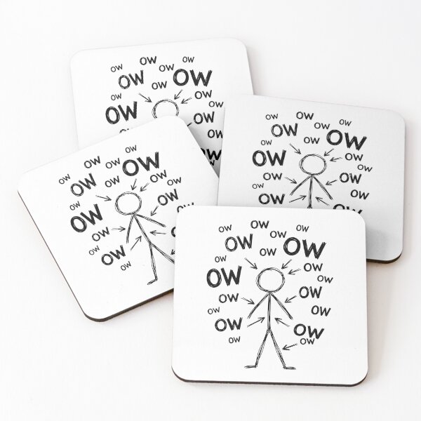 Item preview, Ow Ow Ow Stick Man Figure Funny Chronic Pain Humor Meme 9 designed and sold by ChinkyCat Official.