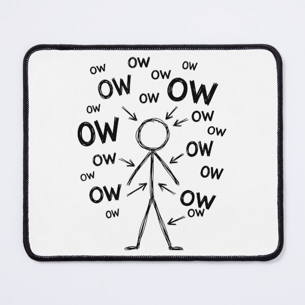 Item preview, Ow Ow Ow Stick Man Figure Funny Chronic Pain Humor Meme 9 designed and sold by ChinkyCat Official.