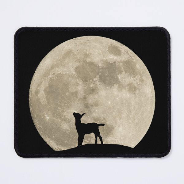 Item preview, Baby goat gazing at moon silhouette designed and sold by CritterCapers.