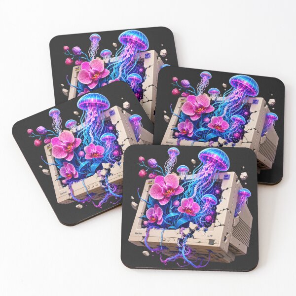 Item preview, Retro Tech Bloom Surreal Weirdcore Art designed and sold by MarVan-Prints.