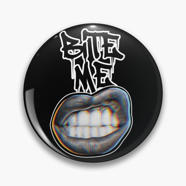 Item preview, Bite Me Urban Graffiti Lips Black - Street Art Glitch Style designed and sold by alessandramtoro_shop.