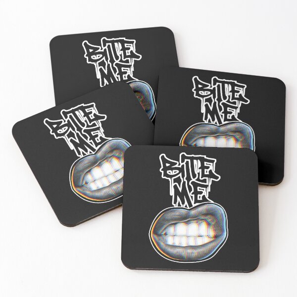 Item preview, Bite Me Urban Graffiti Lips Black - Street Art Glitch Style designed and sold by alessandramtoro_design.